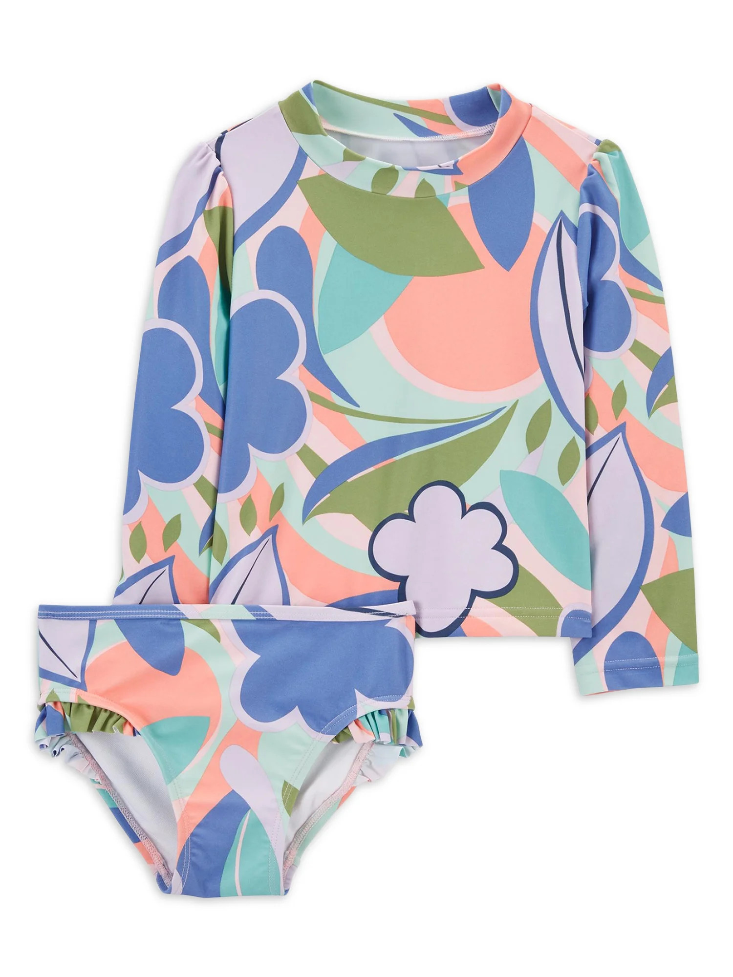 Carter's Child of Mine Toddler Girl Rashguard and Swim Bottoms Set, 2-Piece, Sizes 12M-5T | Walmart (US)