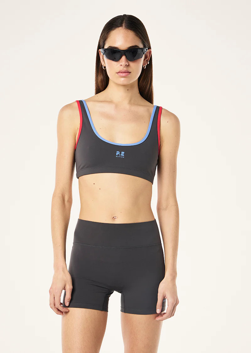 SOFT LUXE SCOOP BRA IN GUNMETAL | P.E Nation AU