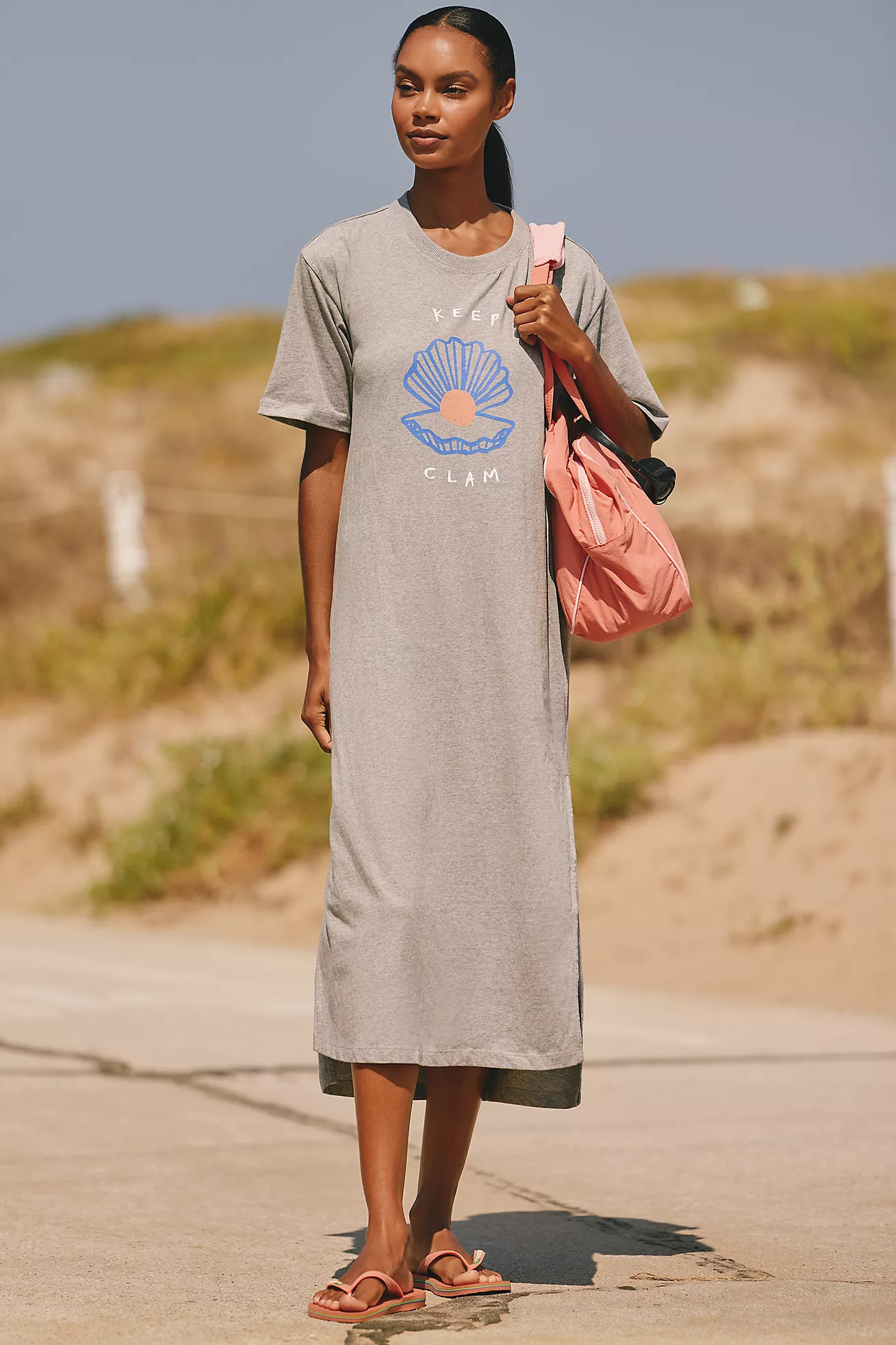 Jordan Nickson x Celandine Cotton Crew-Neck Midi Dress | Anthropologie (US)