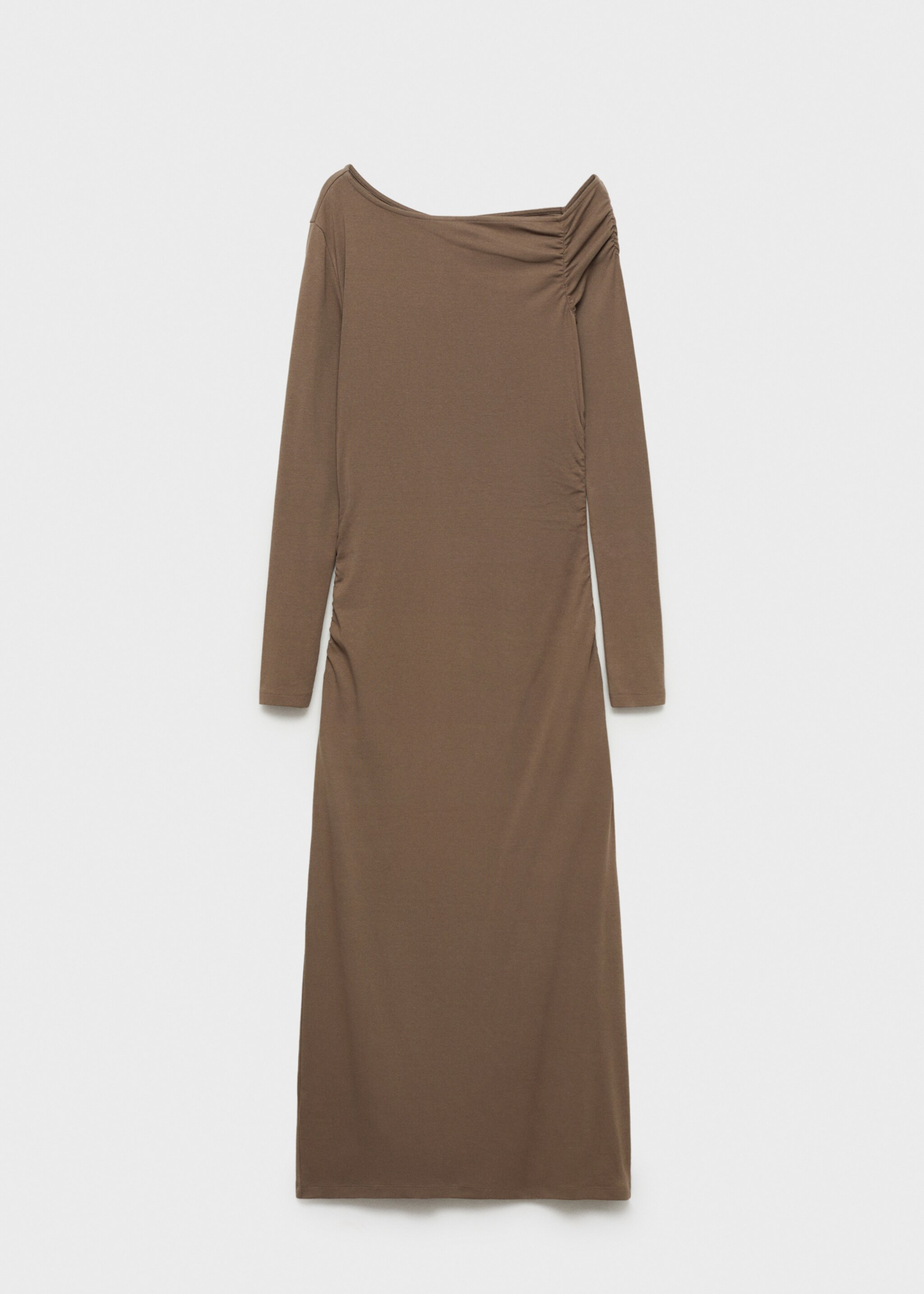 Off-the-shoulder knitted dress - Women | MANGO United Kingdom | MANGO (UK)