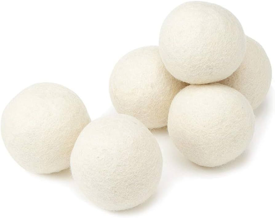 6Pcs Wool Dryer Balls Reusable Natural Fabric Softener Organic Dryer Balls Laundry Washing Ball | Amazon (CA)