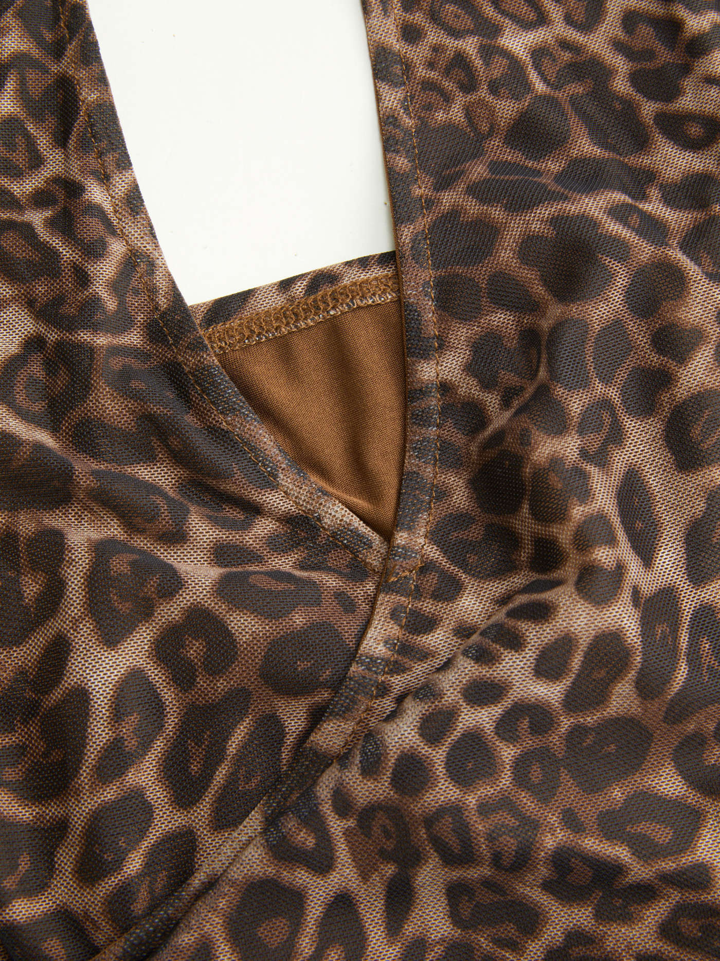 Knit Fabric V-neck Leopard Print Metal Detail Asymmetrical Hem Tank Top For Music Festival/Live H... | Cider