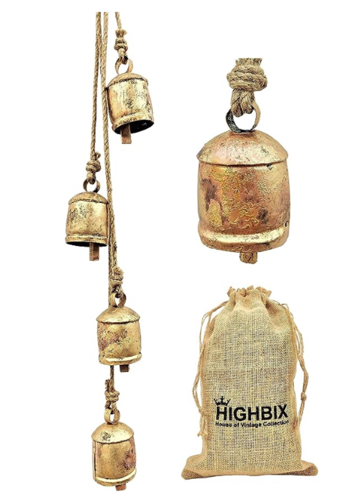 4 Cow Bells Cluster on Rope Large Rustic Vintage

#LTKHoliday #LTKGiftGuide #LTKhome