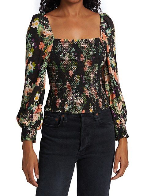 Cooper Floral Smocked Top | Saks Fifth Avenue