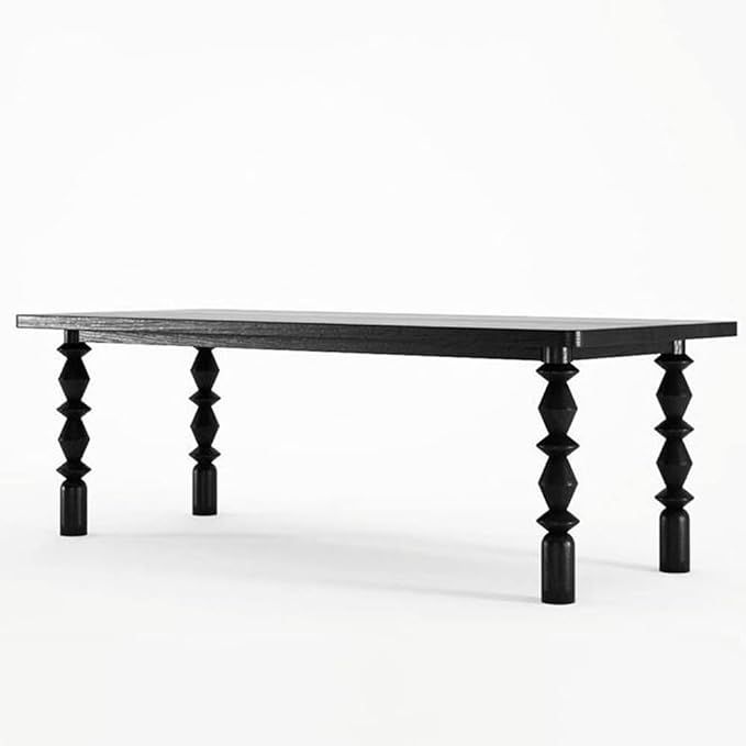SUSUO Simplify Black Rectangle Casual Dining Table Modern Kitchen Dining Room Furniture - 47.2" W... | Amazon (US)