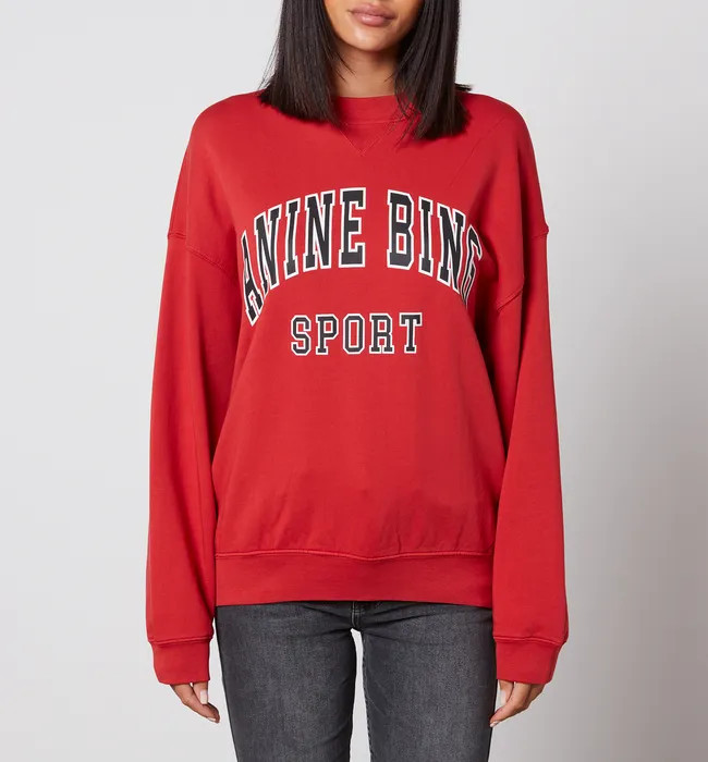 Anine Bing Jaci Organic Cotton-Jersey Sweatshirt | Coggles (Global)