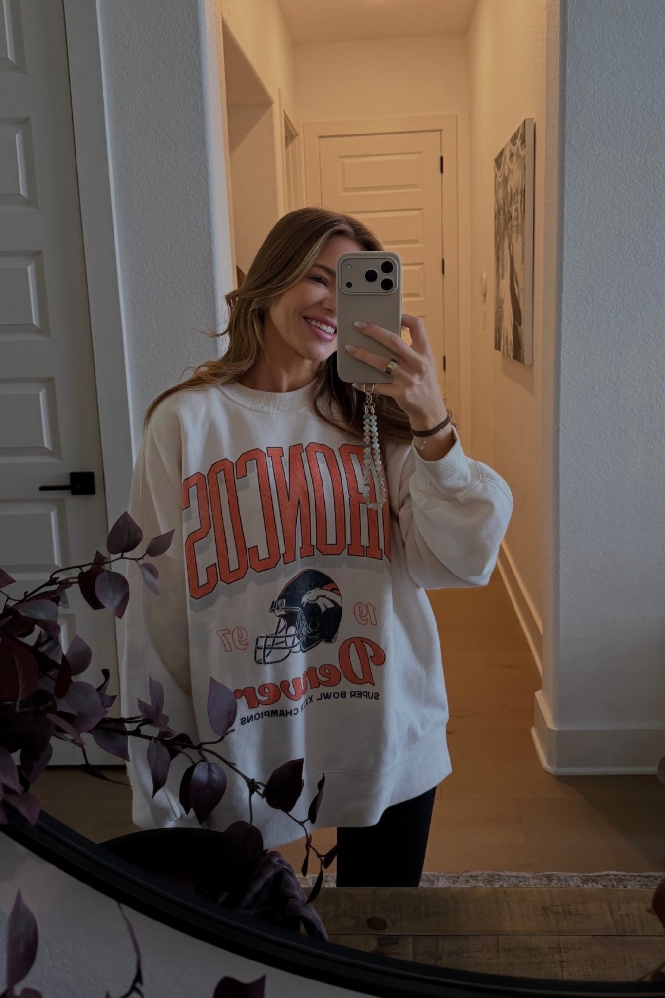 wearing a small in my NFL sweatshirt!