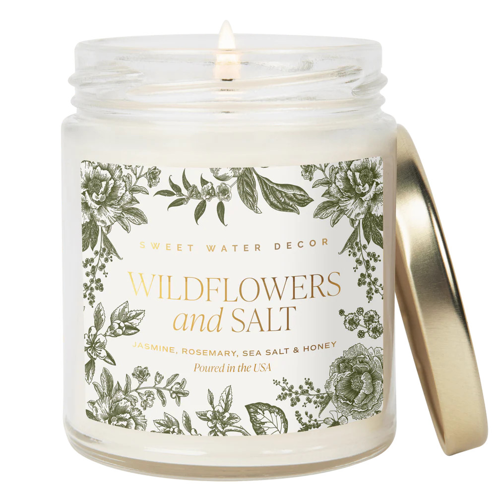 Wildflowers and Salt Soy Candle | Spring Candle for Home | Sweet Water Decor, LLC