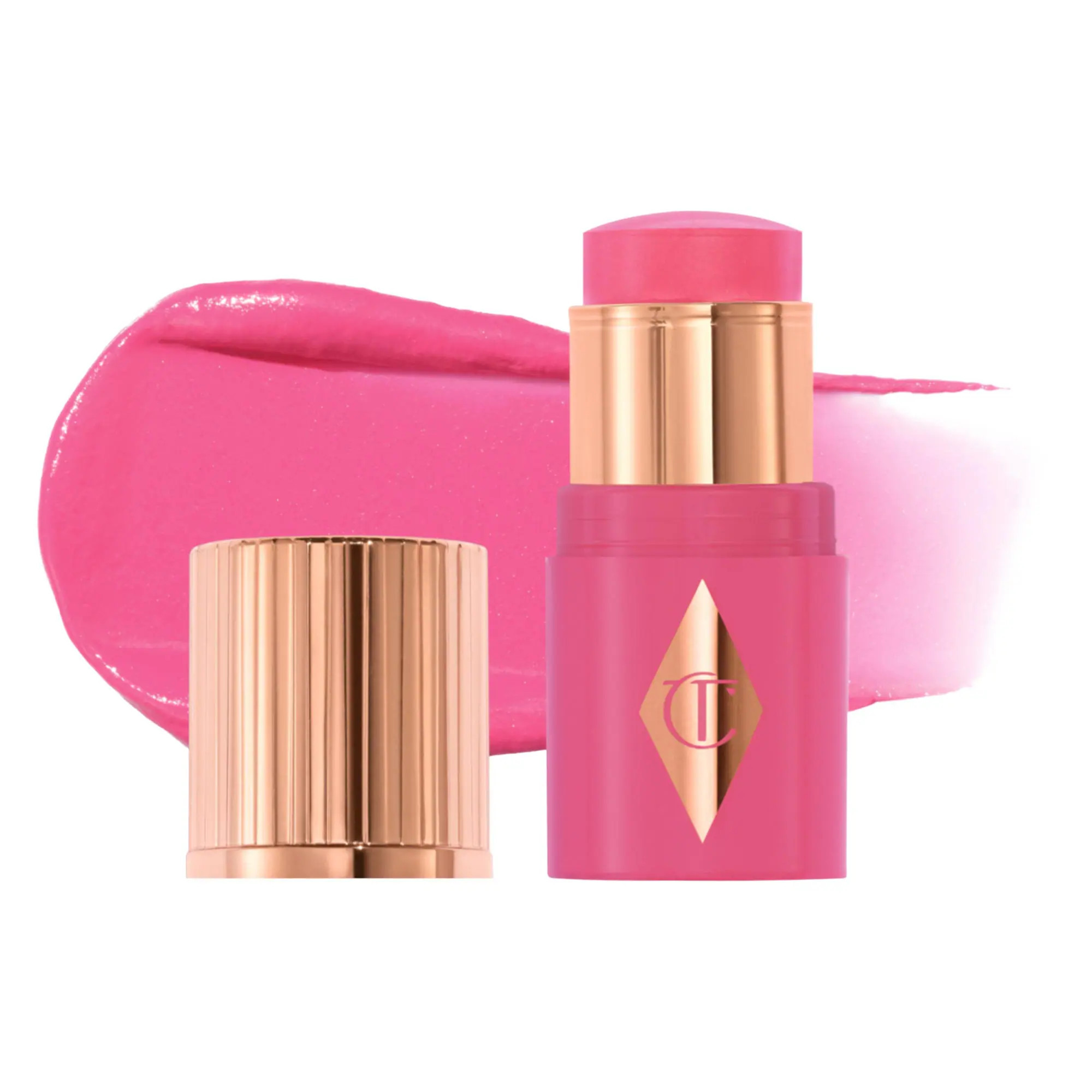 Charlotte Tilbury Mini Unreal Lip + Cheek Glow Blush Stick with Hyaluronic Acid Pinky Glow 0.1 oz/3 g | Sephora (US)