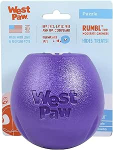 West Paw Zogoflex Rumbl Treat-Dispensing Dog Toy – Interactive Slow-Feeder Chew – Enrichment ... | Amazon (US)