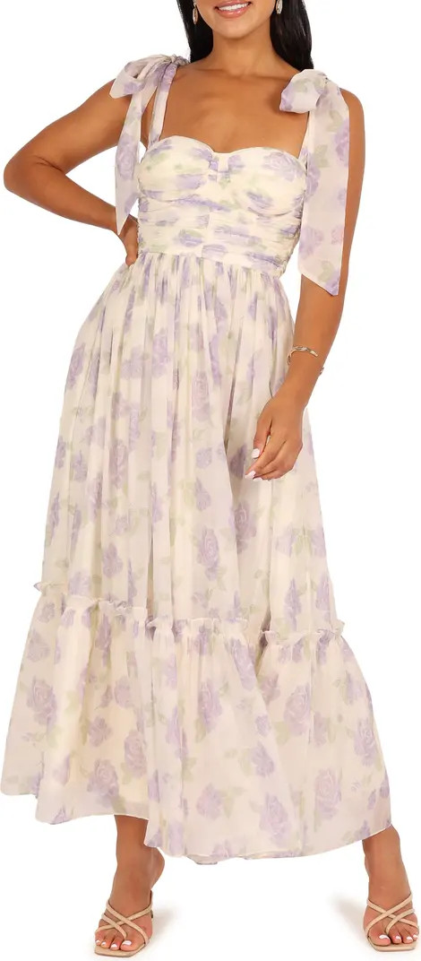 Floret Bow Strap Midi Sundress | Nordstrom