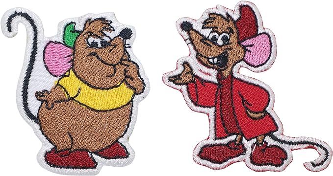 2 PCS Jaq and Gus Patch Iron on for Clothing Saw On/Iron On Embroidered Patch Applique for Jeans,... | Amazon (US)