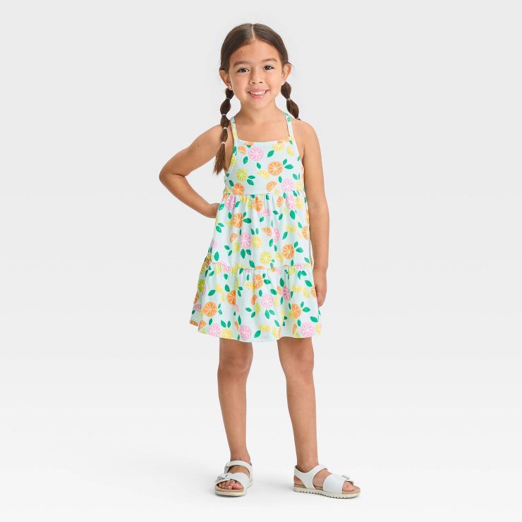 Toddler Girls' Fruit Tank Dress - Cat & Jack™ Mint Green | Target