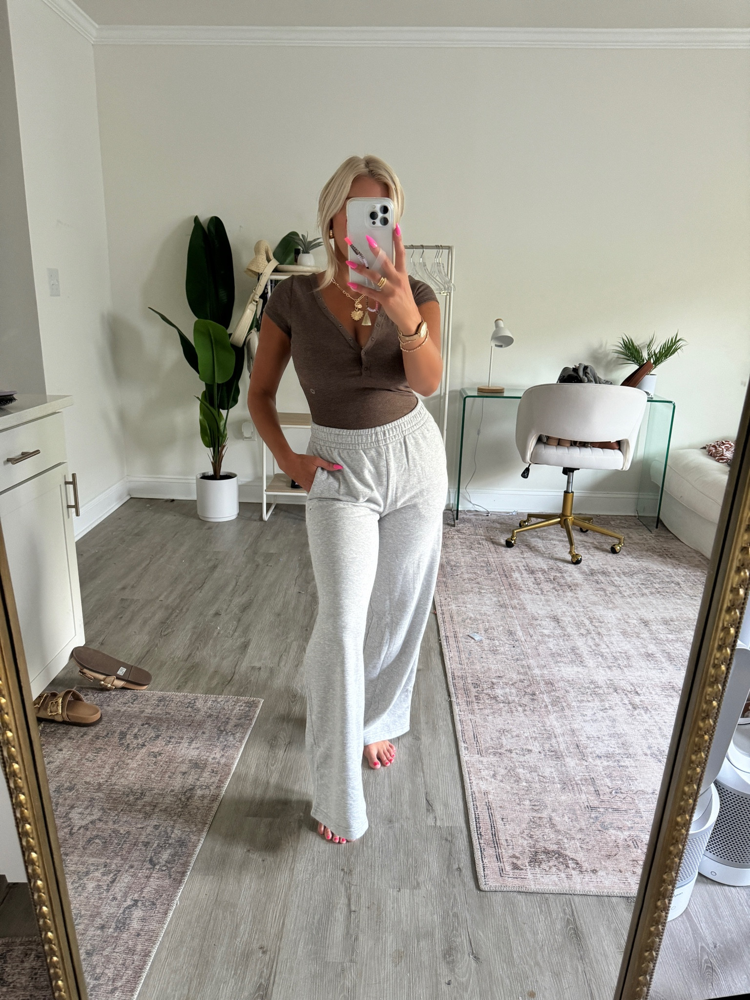 Small in sweatpants, these are sooo soft and flattering and a small in the Henley bodysuit, this runs a bit small just FYI 🤍🍂 cute fall casual fit! 

#LTKFindsUnder50 #LTKSaleAlert #LTKStyleTip