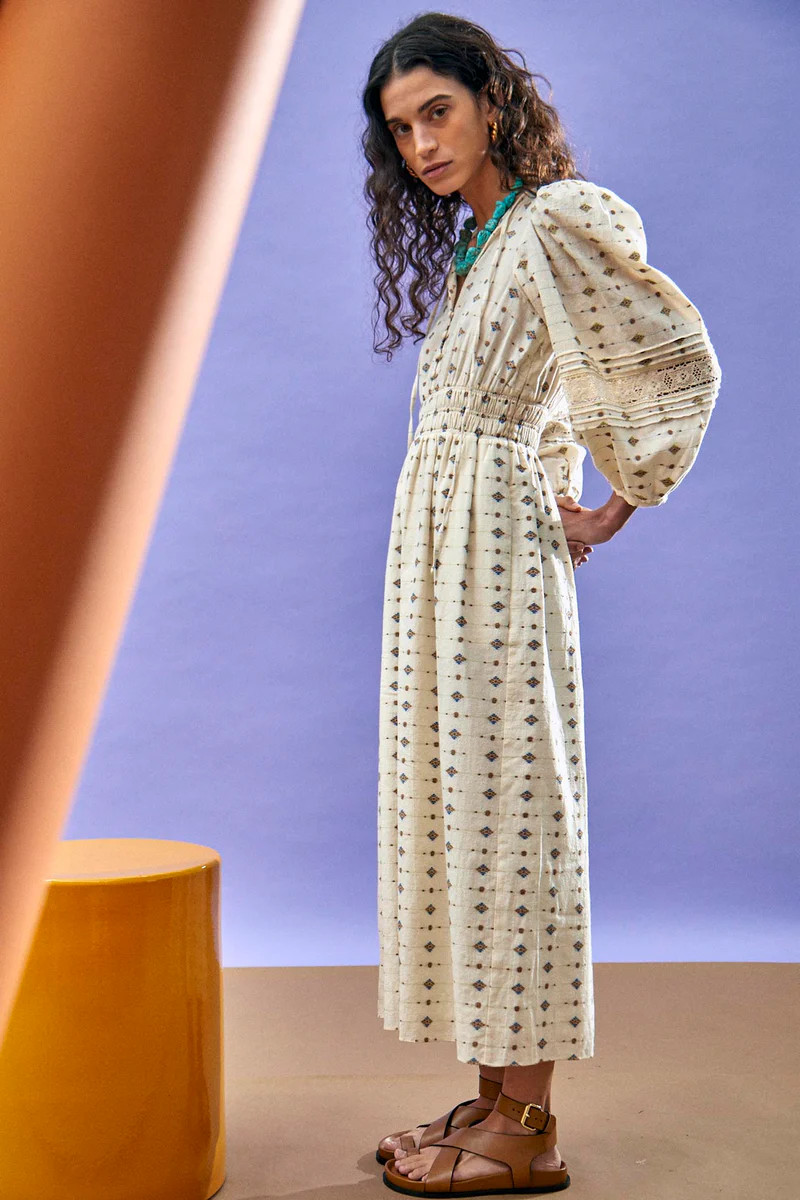 Clementine Dress | Smocked Waist Midi | Hunter Bell | Hunter Bell