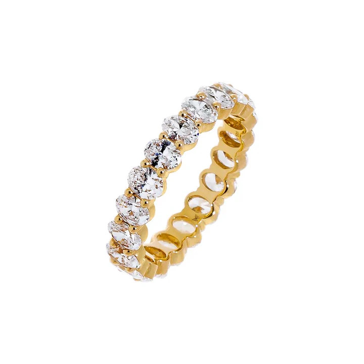 Lab Grown Diamond Oval Eternity Band 14K | Adina Eden