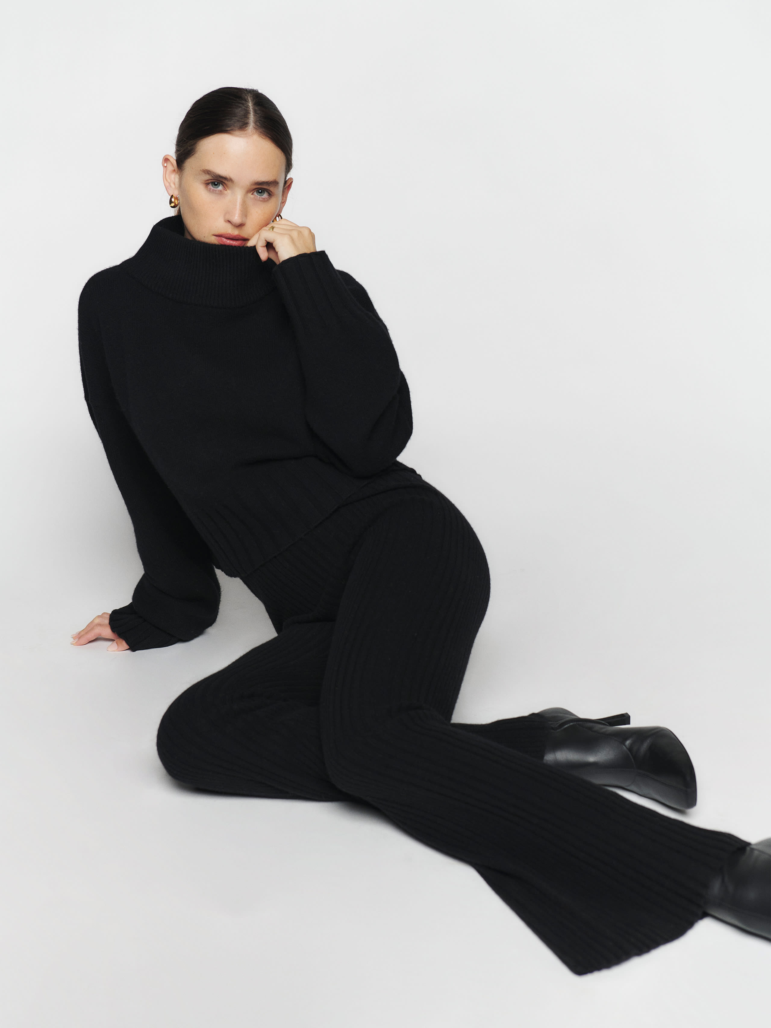 Austino Cashmere Ribbed Pant | Reformation (Global)