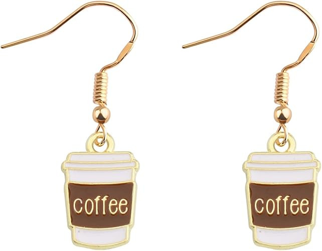 BNQL Coffee Earrings Dangle Coffee Gifts for Coffee Lovers Coffee Cup Earrings Jewelry | Amazon (US)