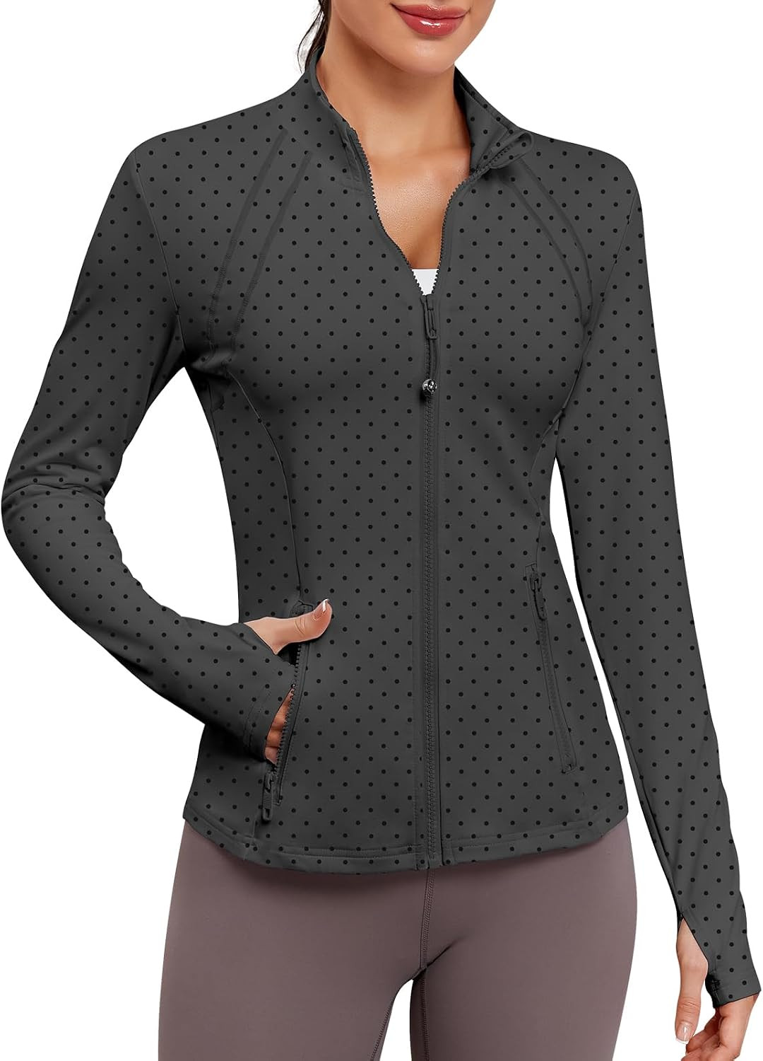 VUTRU Women Athletic Jacket Fitted Workout Running Zip Up Track Coat | Amazon (US)