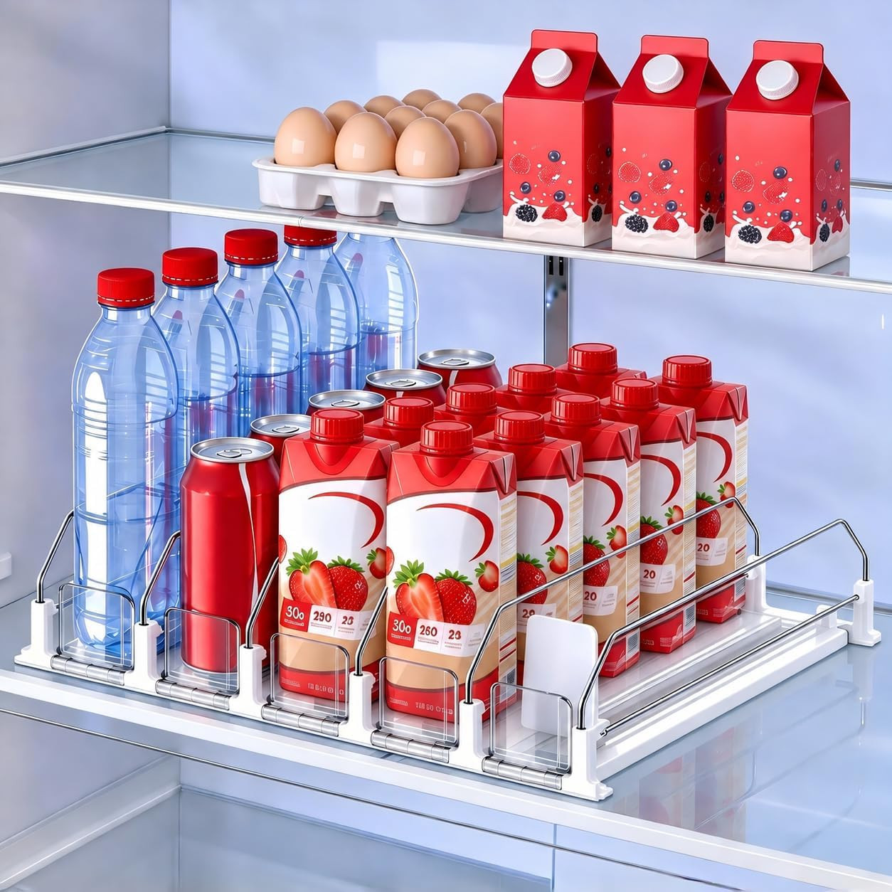 SZNLZQ Drink Organizer for Fridge,Holds 25 Cans | Amazon (US)