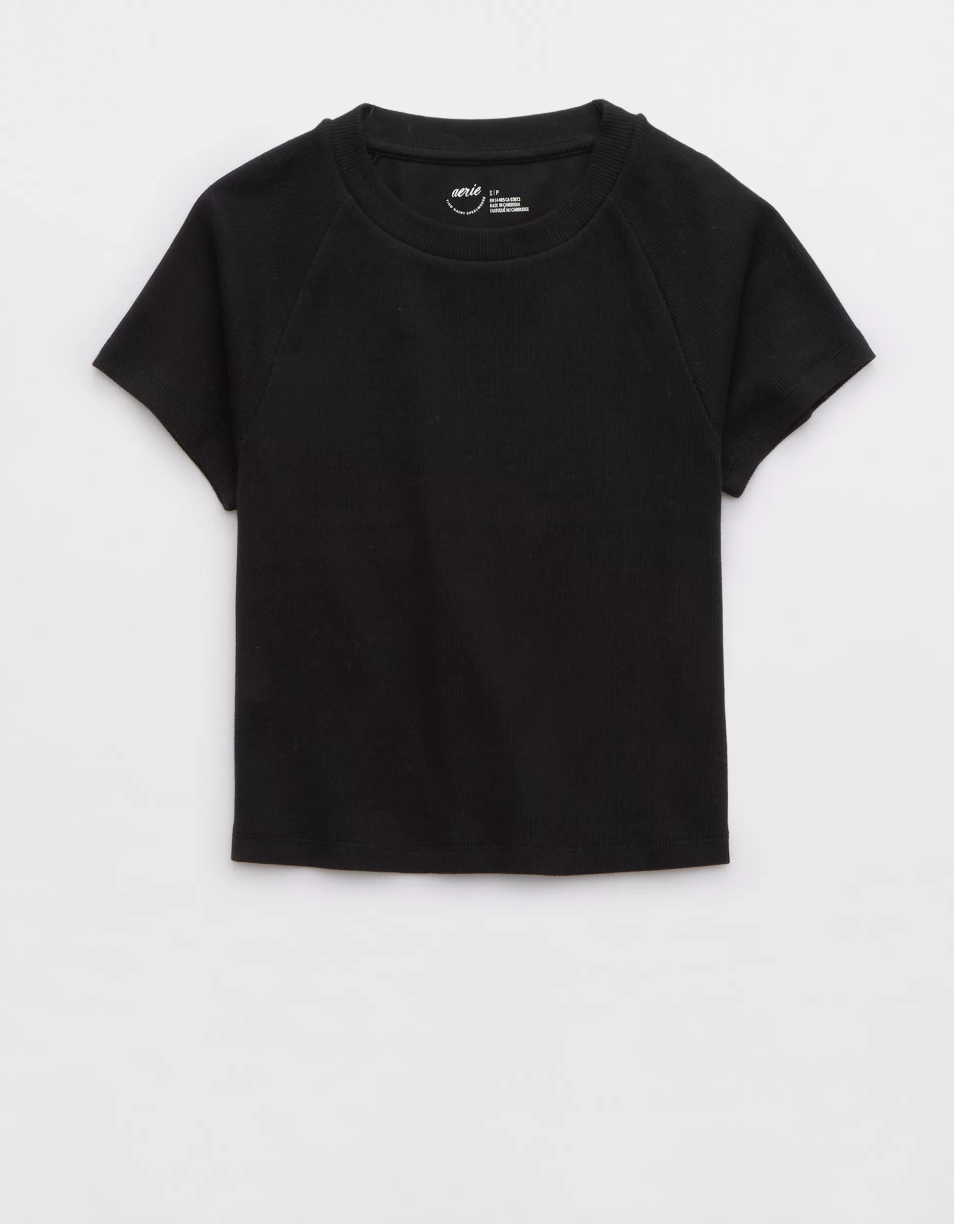 Aerie Cropped Ribbed Baby T-Shirt | Aerie