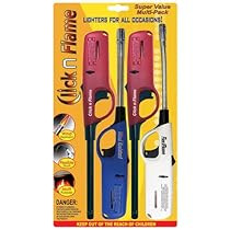 Click n Flame Utility Lighter 4-Pack for All Occasions Wind Resistant Flexible Shaft Multi Purpose L | Amazon (US)
