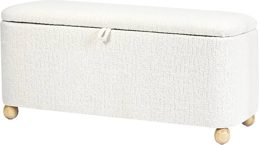 Homebeez Storage Ottoman Bench, 40" Velvet End of Bed Rectangle Upholstered Bedroom Bench, Foot R... | Amazon (US)