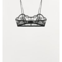Zara - Lace Bandeau Bra - Black - L - Woman | Zara US