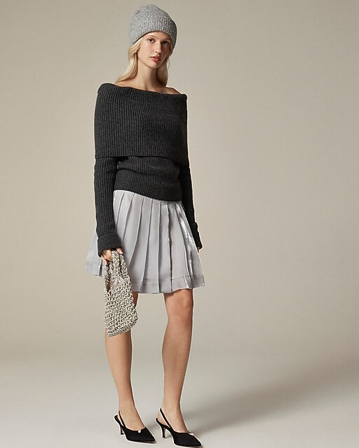 Pleated organza mini skirt | J. Crew US