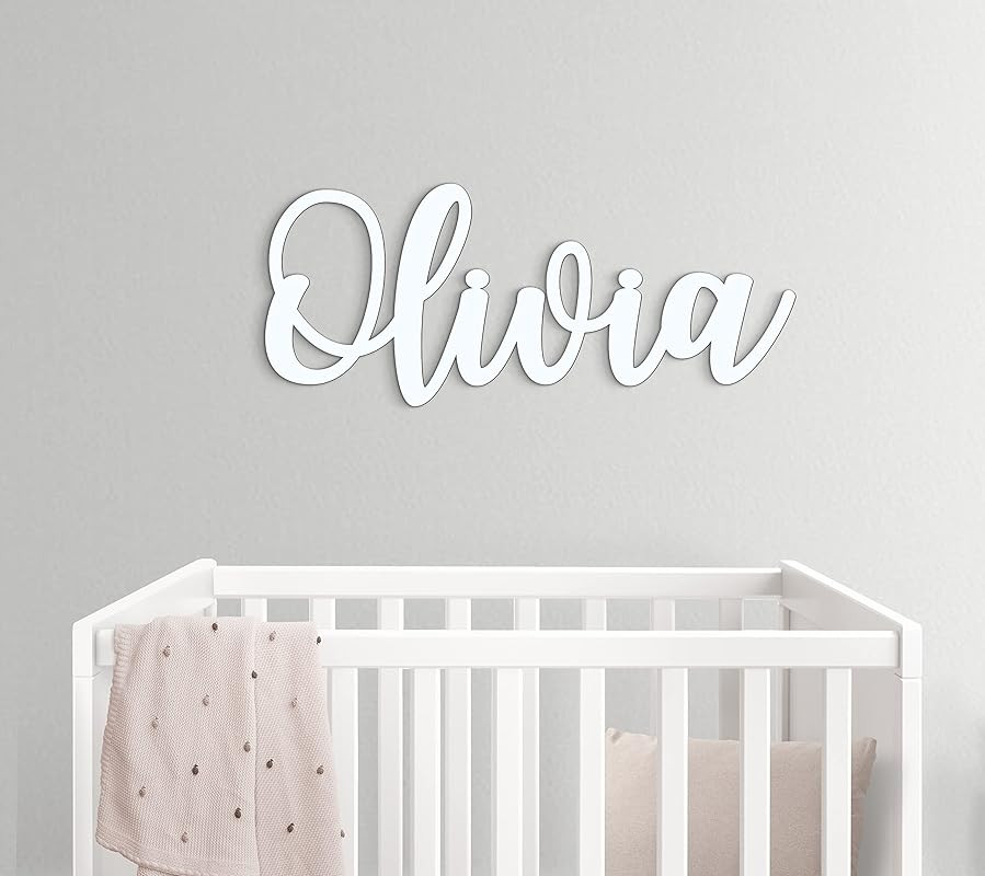 Personalized Wooden Name Sign for nursery Wall letters Customized Name Sign Baby Room Decor, Baby... | Amazon (US)