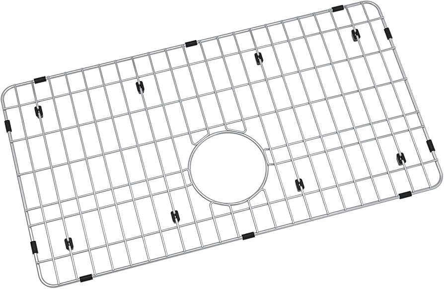 Stainless Steel Sink Grid and Protectors for Bottom of Kitchen Sink, 26" x 14" with Rear Drain fo... | Amazon (US)