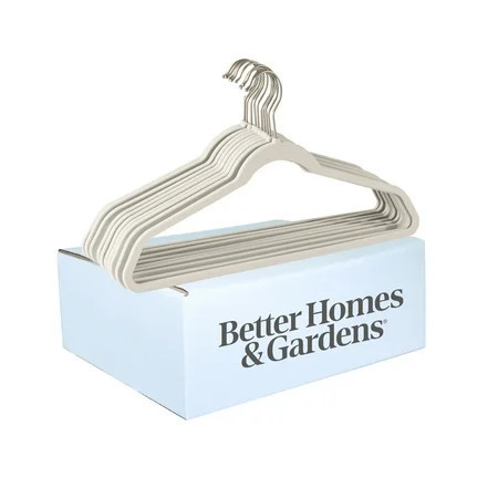 Better Homes & Gardens Rubber Hangers, Non-Slip Clothing Hangers, 30 Value Pack, Grey Pumice, Rubberized | Walmart (US)