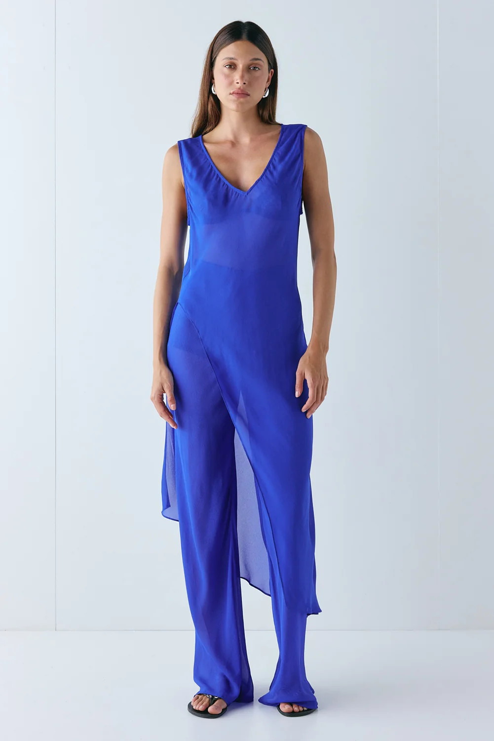Gaia Sheer Top Cobalt | VRG Grl