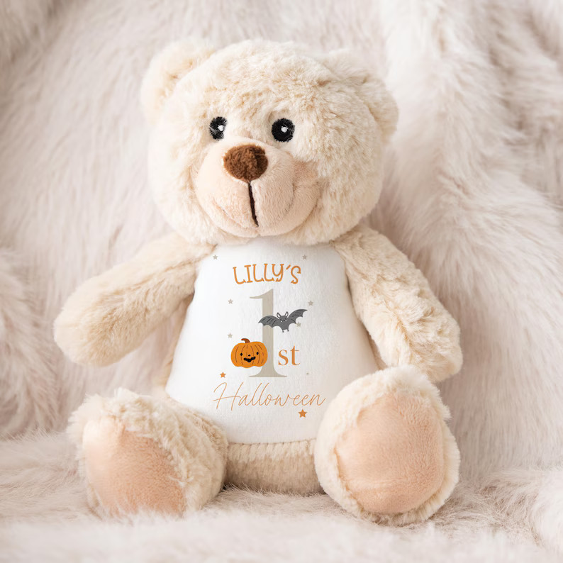 Personalised Baby's First Halloween Teddy, First Halloween Baby Bunny, Personalised Baby Bunny, H... | Etsy (US)