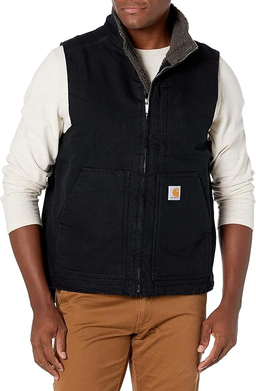 Carhartt Men's Sherpa Lined Mock-Neck Vest | Amazon (US)
