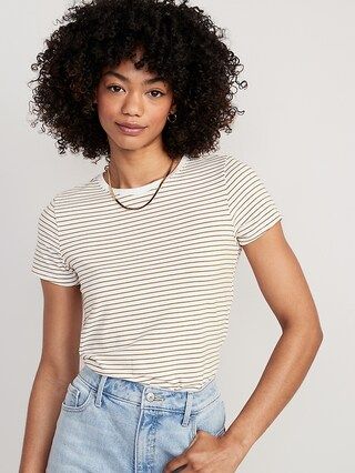 Striped Slim-Fit T-Shirt for Women | Old Navy (US)