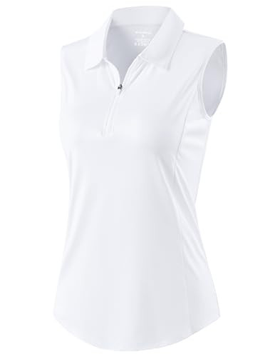 Amazon.com: G Gradual Women's Golf Shirts Lightweight 1/4 Zip Collared Tank Top Sleeveless Polo S... | Amazon (US)