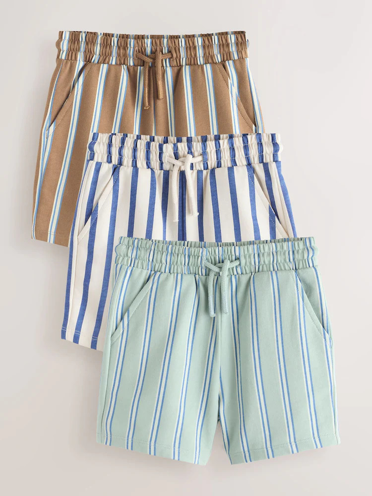 Blue/Green Jersey Shorts 3 Pack (3mths-7yrs) | Next US