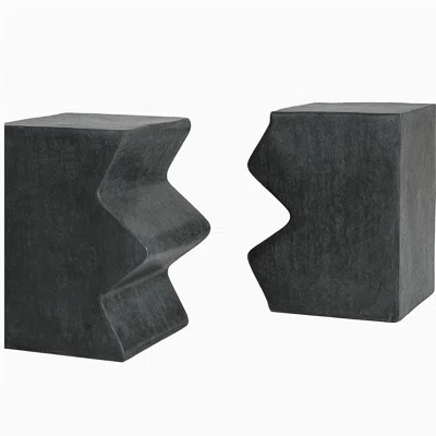 MGO Side Table, Set of 2 Rectangular Outdoor Side Tables, Decorative Garden Stools for Indoor Outdoor, Accent Table,Patio Side Table,Nesting End Table | Wayfair North America