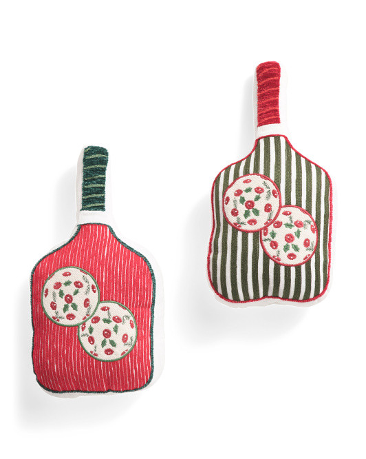 Set Of 2 9x16 Holiday Pickleball Paddle Pillows | TJ Maxx