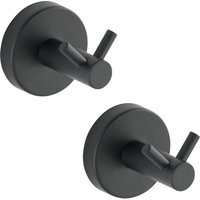 WENKO - Wandhaken Duo Mod. Bosio Black matt, 2er Set Badzubehör 1 ct (27.99 € / 1 ct) | Douglas (DE)