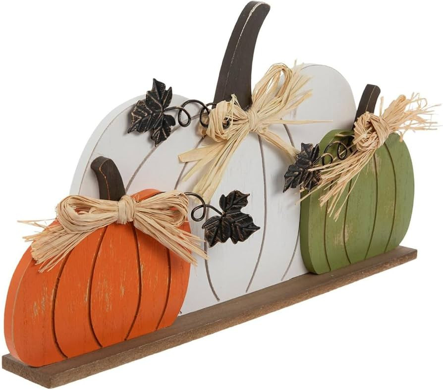 Hobby Lobby Wood Pumpkin Trio Fall Table Decor, 15.75" x 8.25" x 2" | Amazon (US)