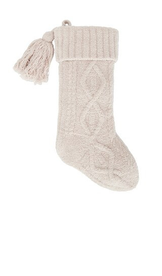 Barefoot Dreams x REVOLVE CozyChic Holiday Cable Stocking in Cream. | Revolve Clothing (Global)