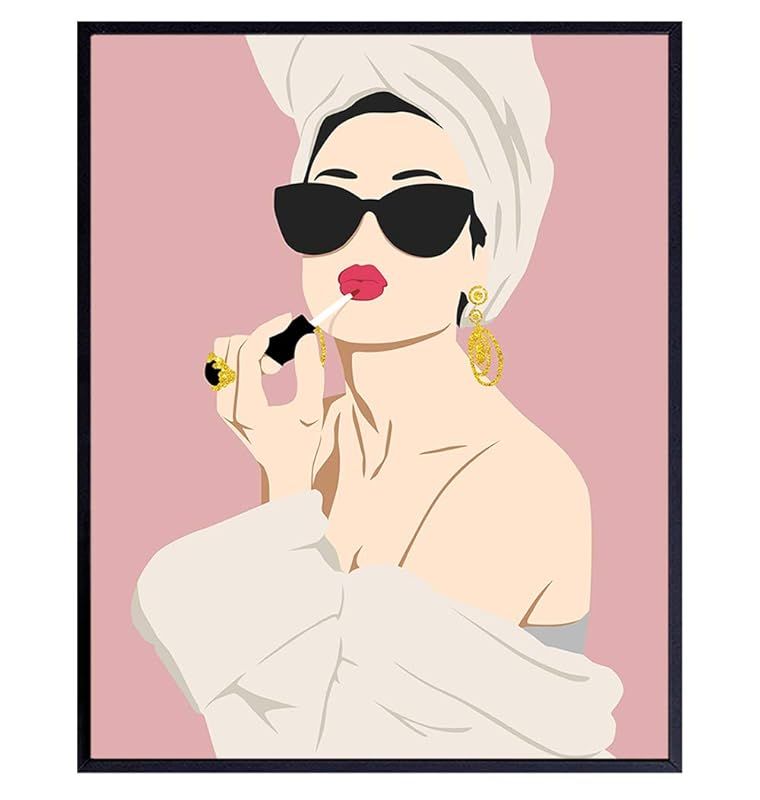 Audrey Hepburn Wall Art - Kate Moss - Bathroom Decor for Women - Glam Bathroom Decor - Audrey Hep... | Amazon (US)
