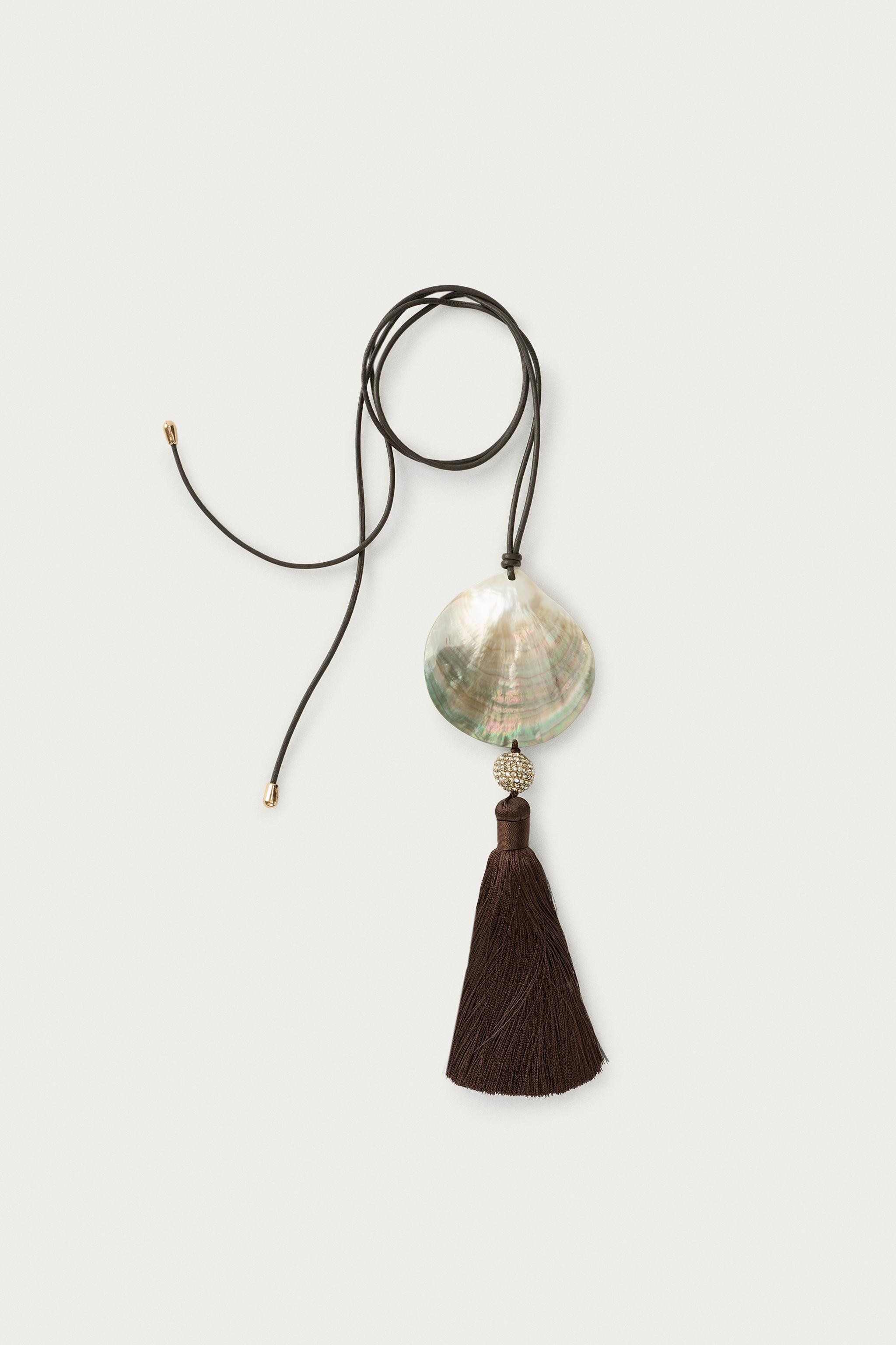 SHIMMER SHELL CORD NECKLACE MARISA BERENSON X ZARA | Zara US