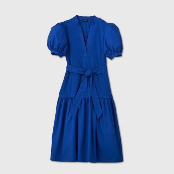 Women's Puff Short Sleeve Woven Dress - Who What Wear™ | Target