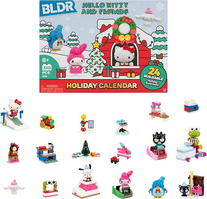 BLDR Hello Kitty and Friends 2025 Advent Calendar Building Set - 8 Buildable Minifigures & 16 Bui... | Amazon (US)