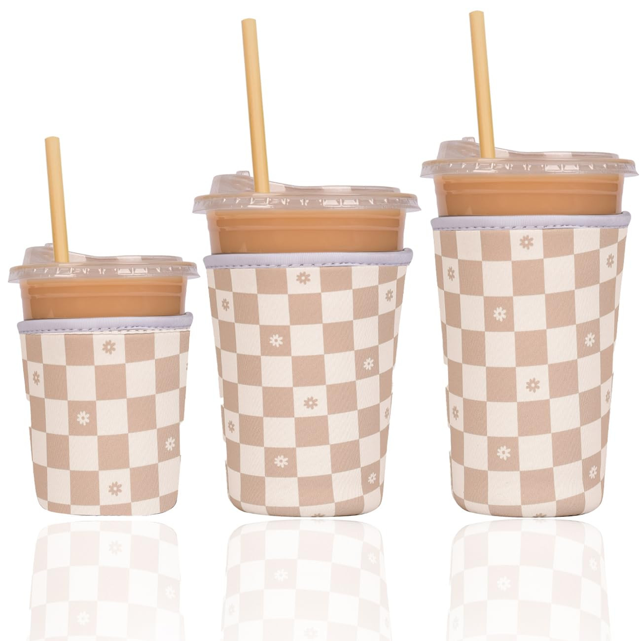 Reusable Insulated Neoprene Iced Coffee Cup Sleeve, Durable Drink Sleeve for Cold Beverages, Beve... | Amazon (US)