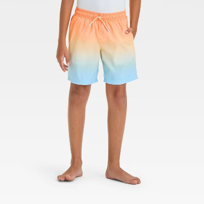 Boys' Ombre Design Swim Shorts - Cat & Jack™ Blue S | Target