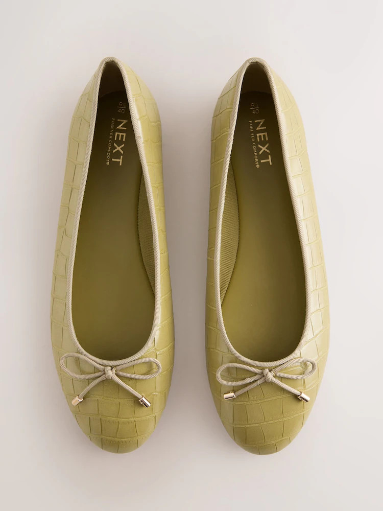 Green Forever Comfort® Round Toe Ballet Flats | Next US